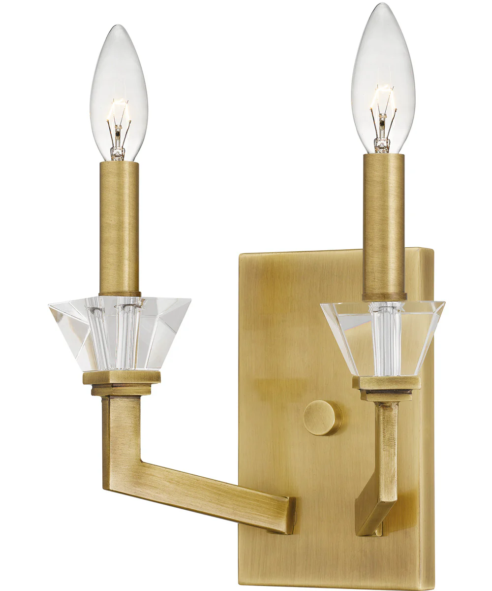 Lottie Small 2-light Wall Sconce Aged Brass - Image 4