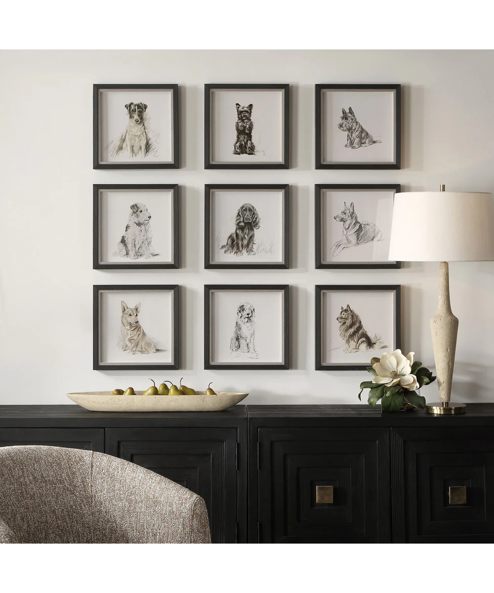 Loyal Companion Framed Dog Prints, Set of 9 - Image 2