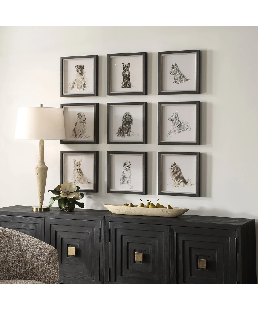 Loyal Companion Framed Dog Prints, Set of 9 - Image 3