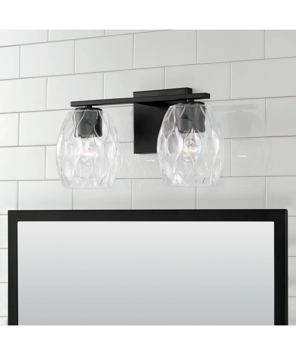 Lucas 2-Light Vanity Matte Black - Image 2