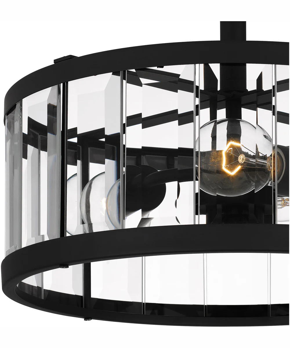 Lucia Medium 3-light Semi Flush Mount Matte Black - Image 6