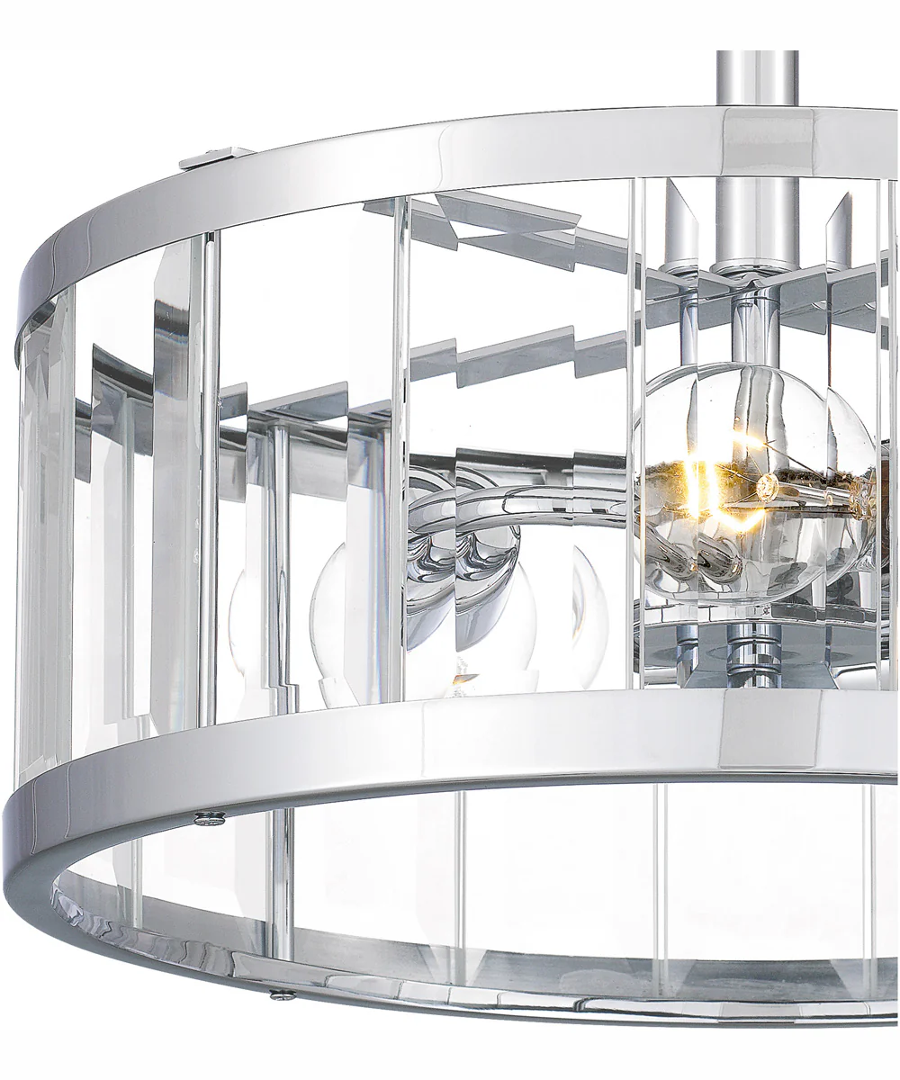 Lucia Medium 3-light Semi Flush Mount Polished Chrome - Image 6