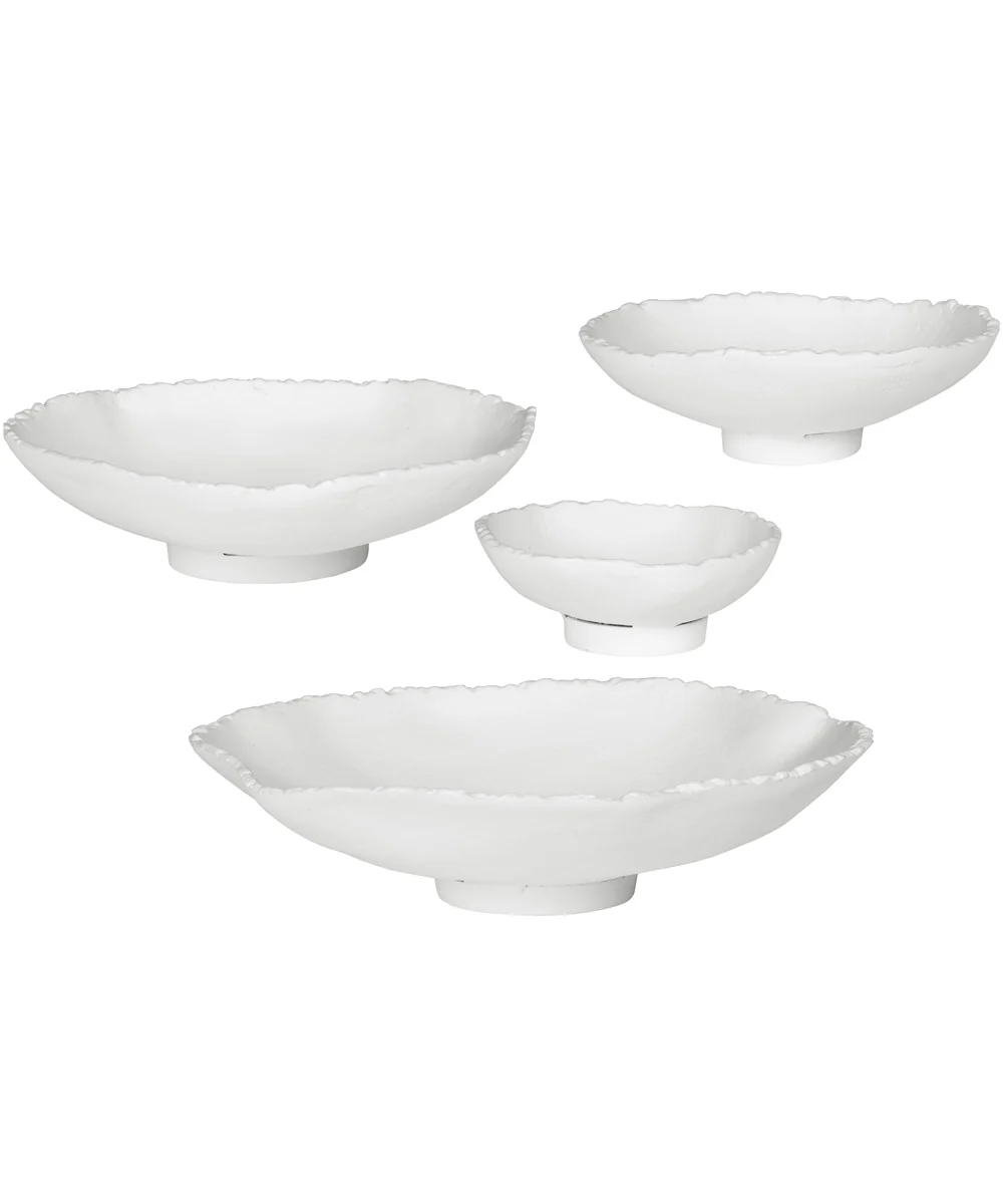 Lucky Coins White Metal Wall Bowls, Set of 4 - Image 2