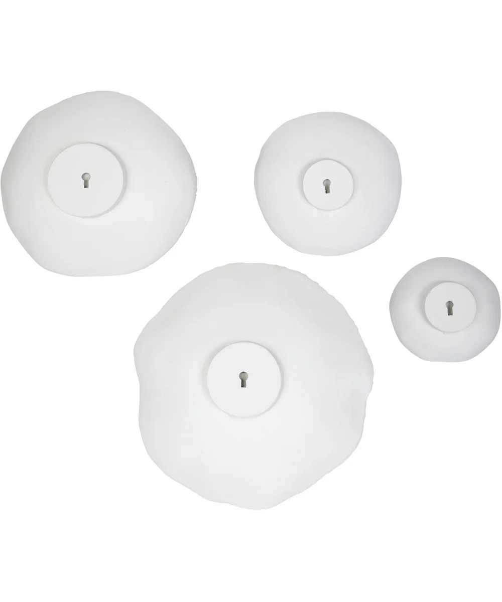 Lucky Coins White Metal Wall Bowls, Set of 4 - Image 4