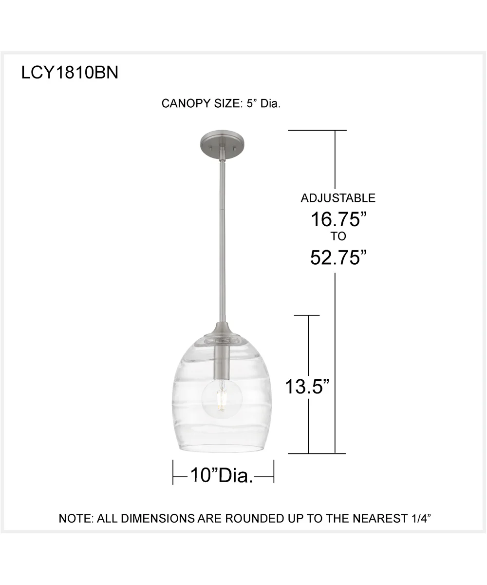 Lucy 1-light Mini Pendant Brushed Nickel - Image 4