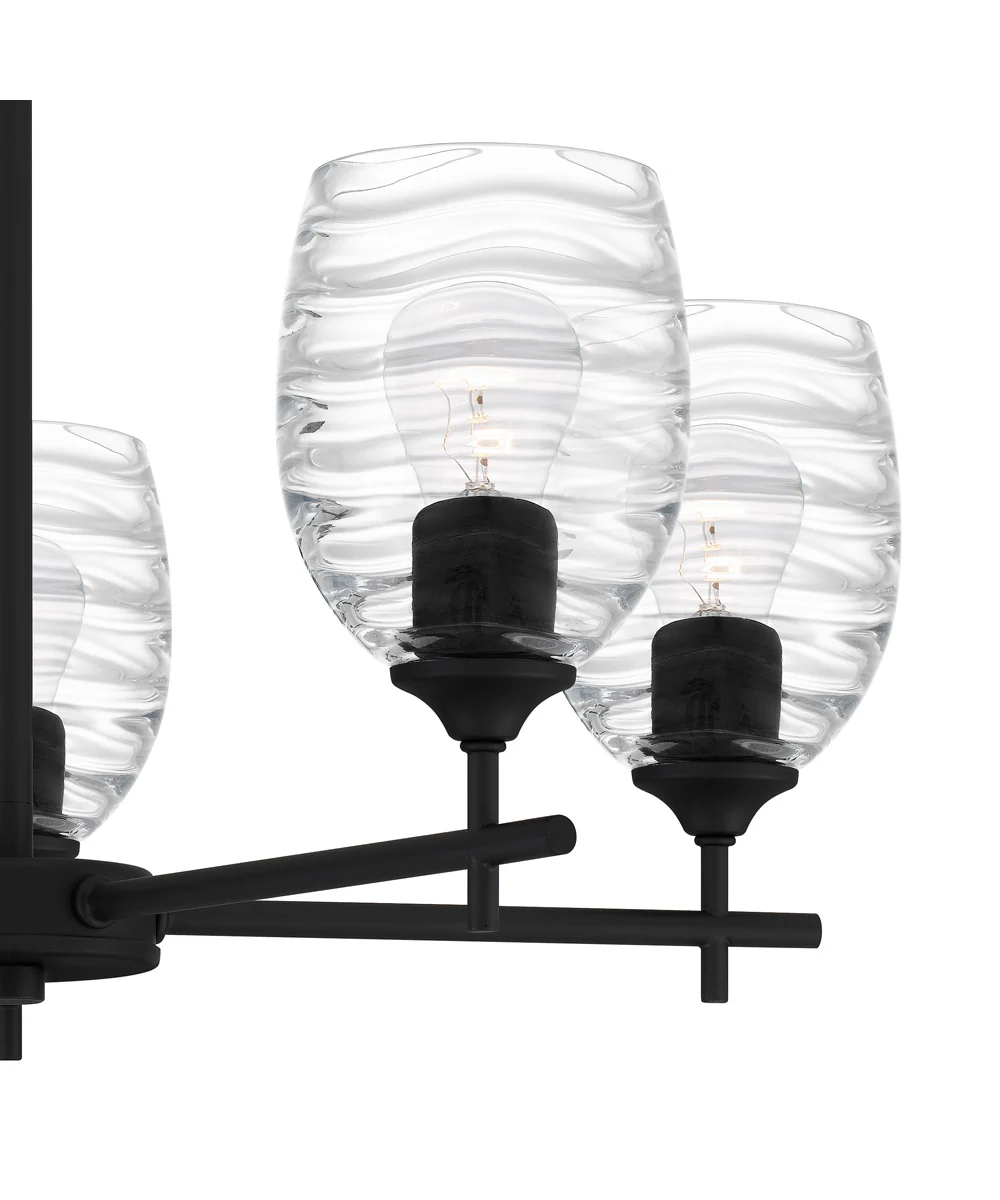 Lucy 5-light Chandelier Matte Black - Image 5
