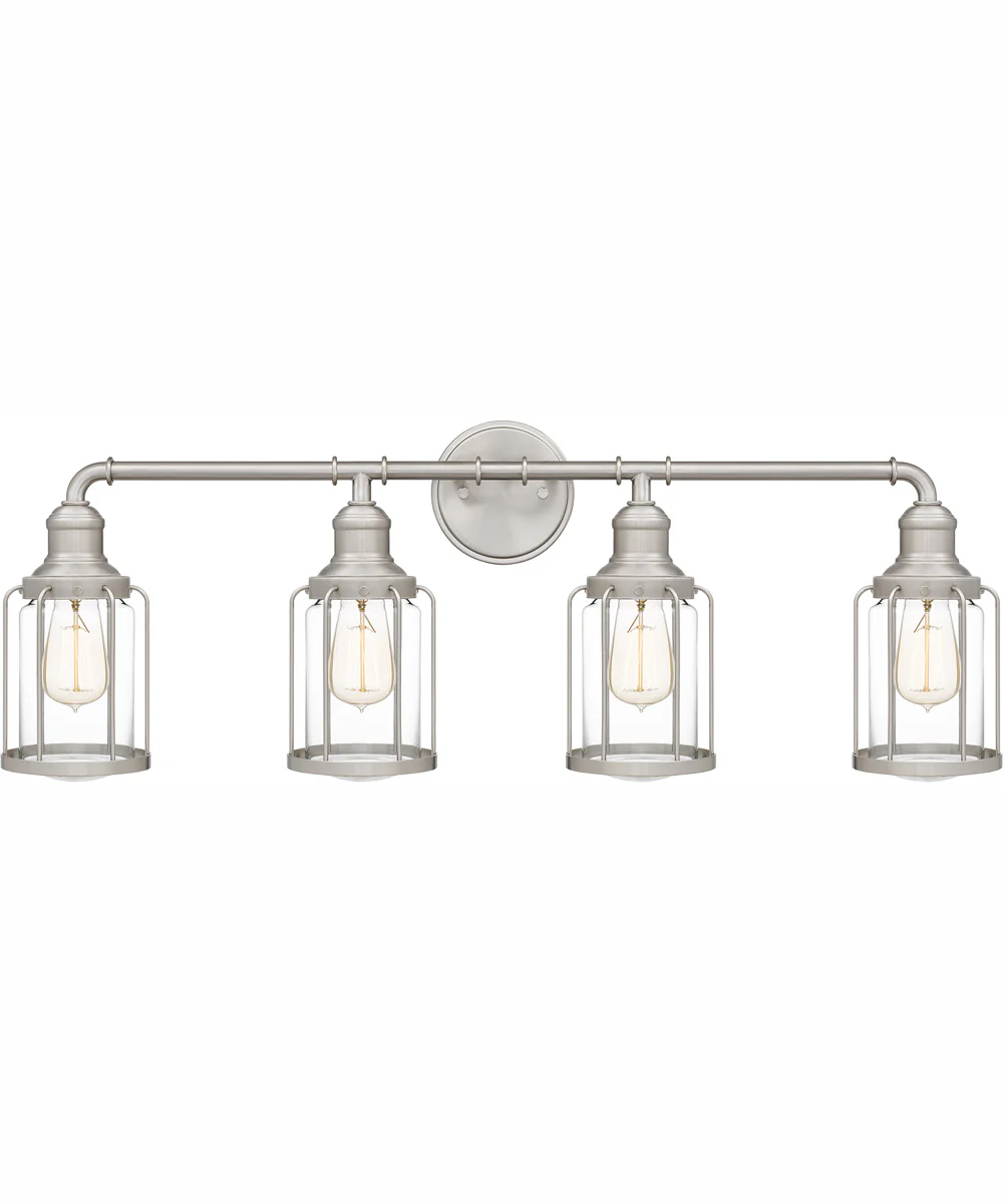 Ludlow Extra Large 4-light Bath Light Brushed Nickel - Image 2