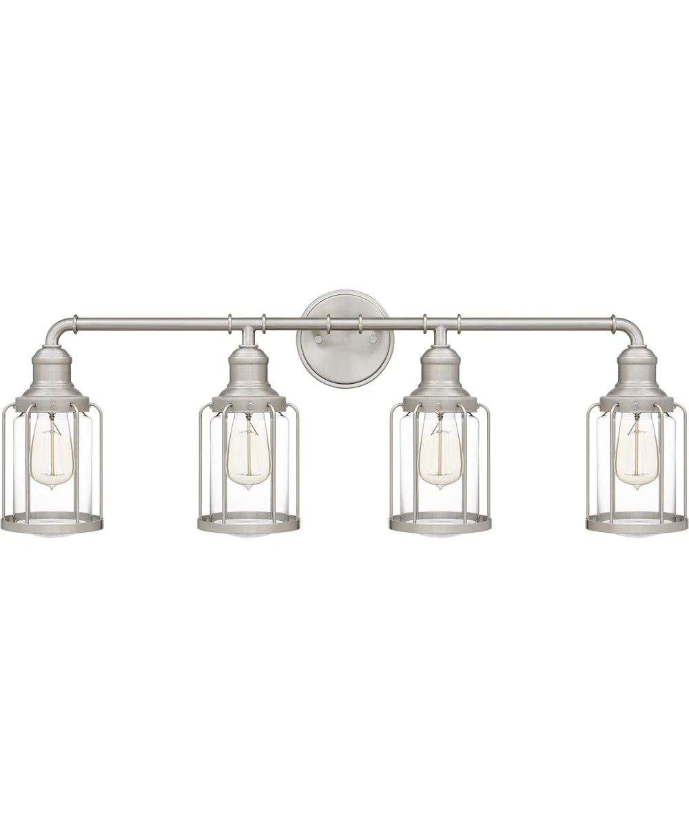 Ludlow Extra Large 4-light Bath Light Brushed Nickel - Image 3