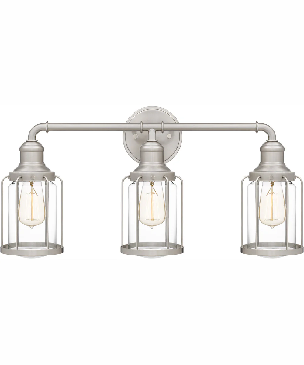 Ludlow Large 3-light Bath Light Brushed Nickel - Image 2