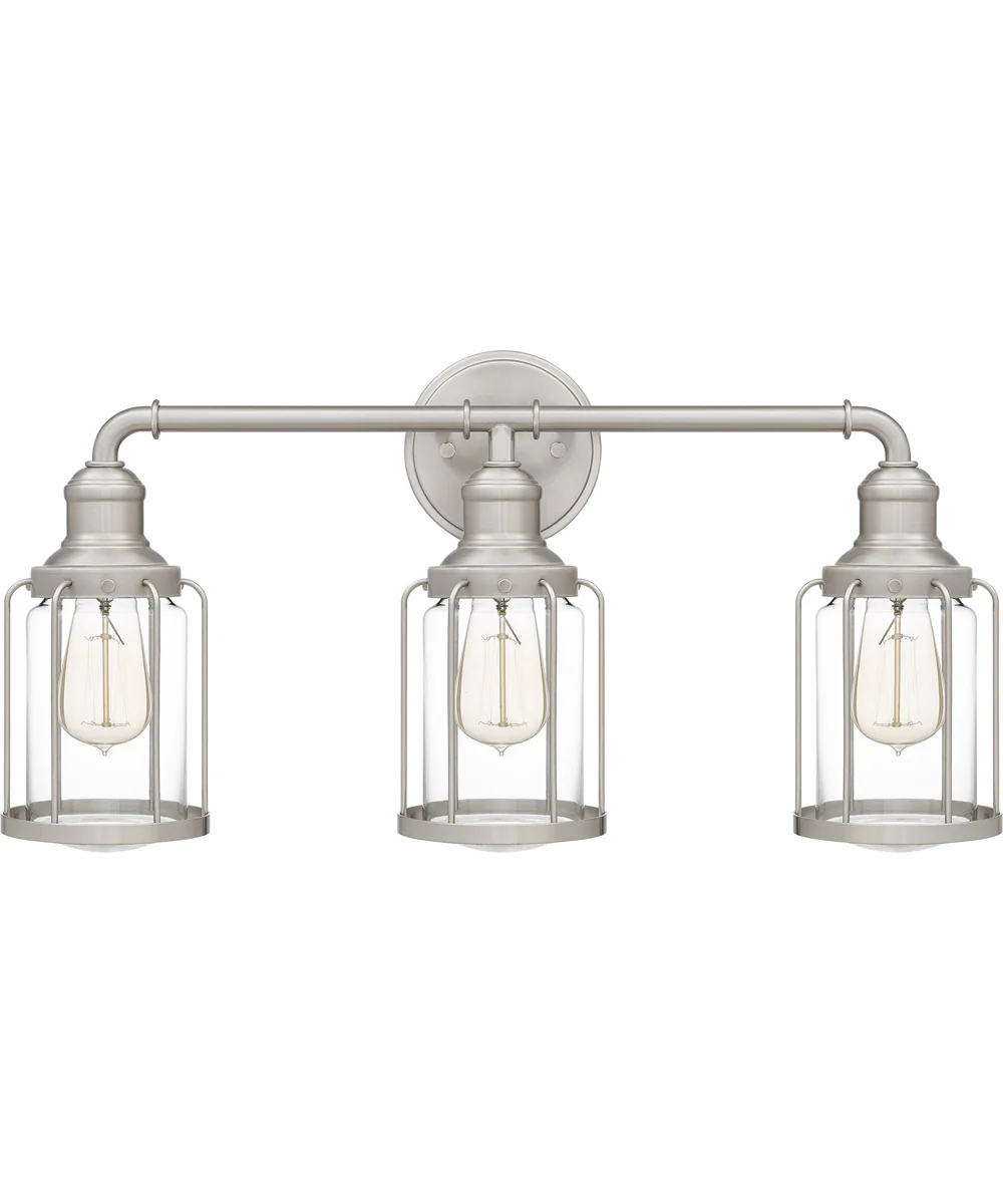 Ludlow Large 3-light Bath Light Brushed Nickel - Image 3