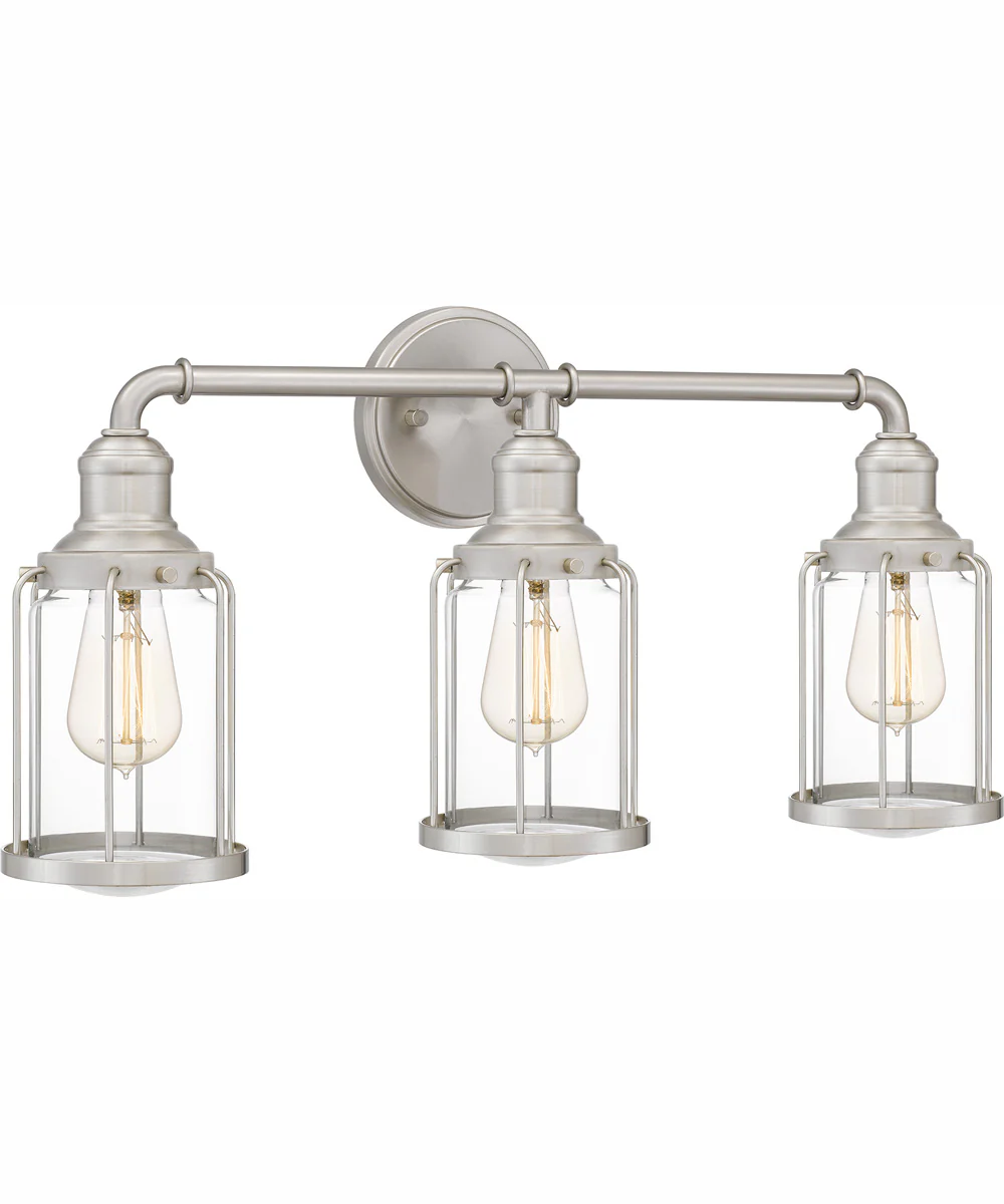 Ludlow Large 3-light Bath Light Brushed Nickel - Image 4