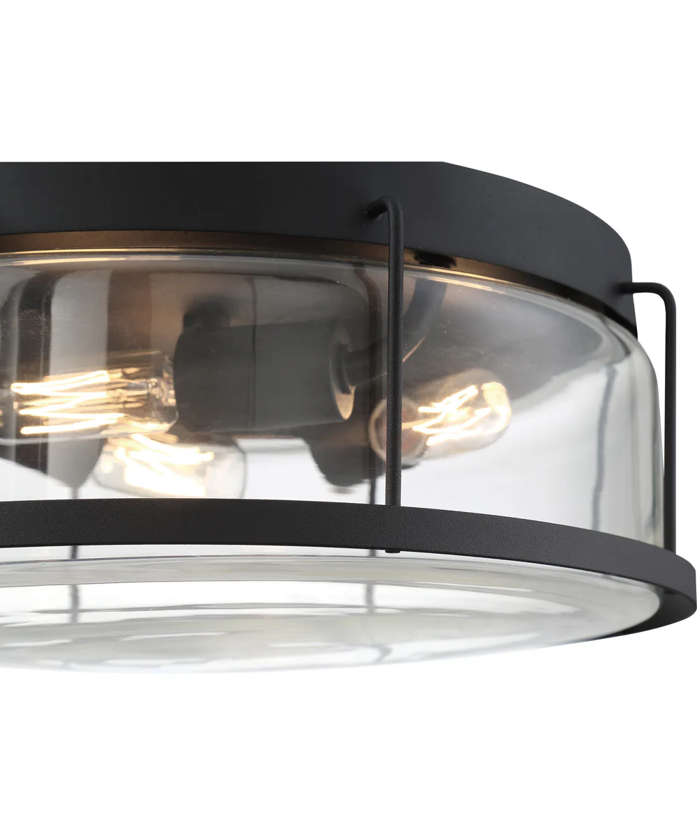 Ludlow Medium 3-light Flush Mount Earth Black - Image 6