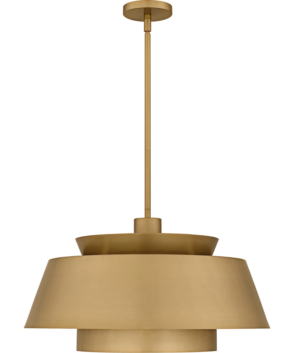 Lumi Large 3-light Pendant Brushed Weathered Brass - Image 3