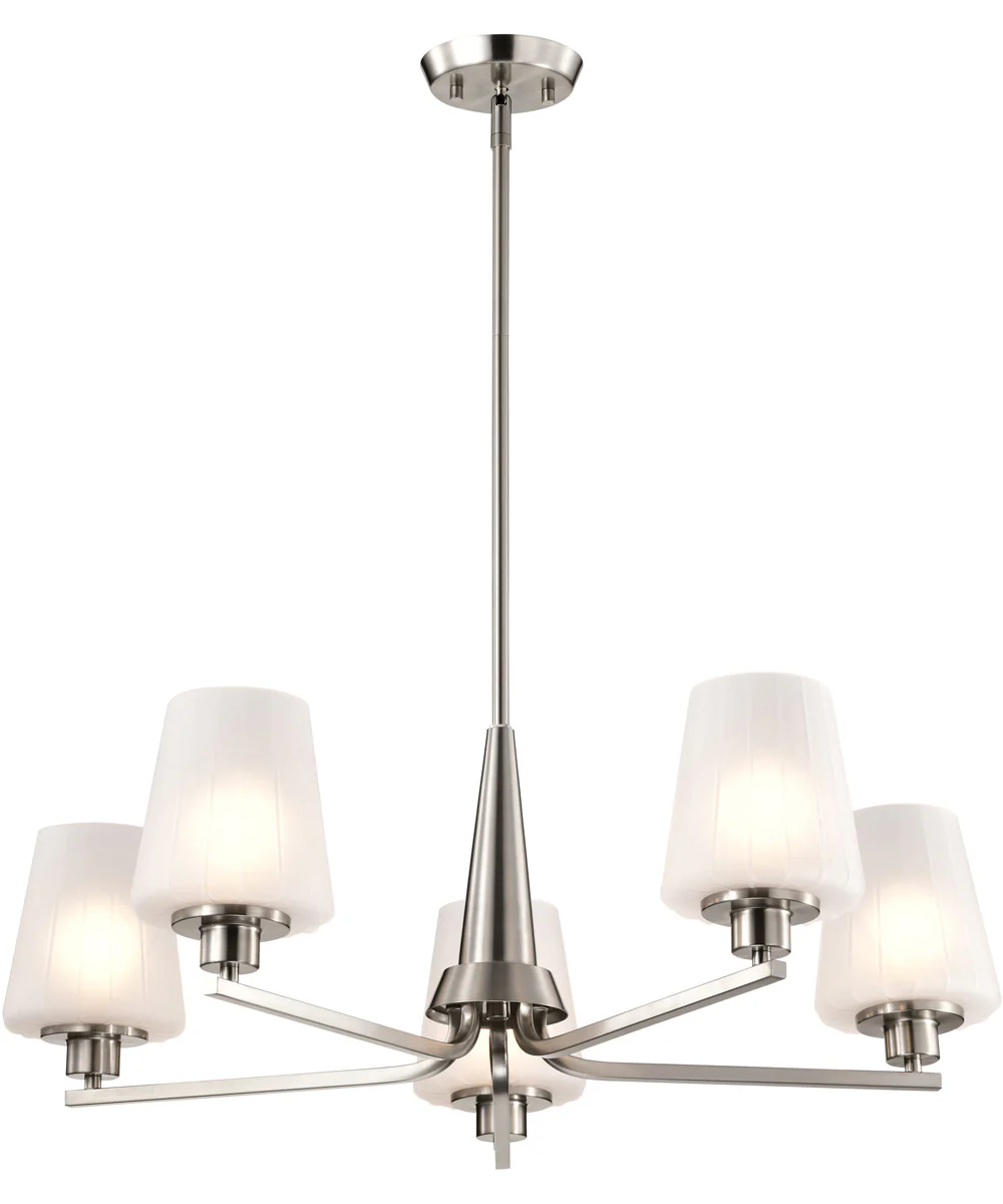 Lune 5-Light Chandelier Brushed Nickel - Image 4