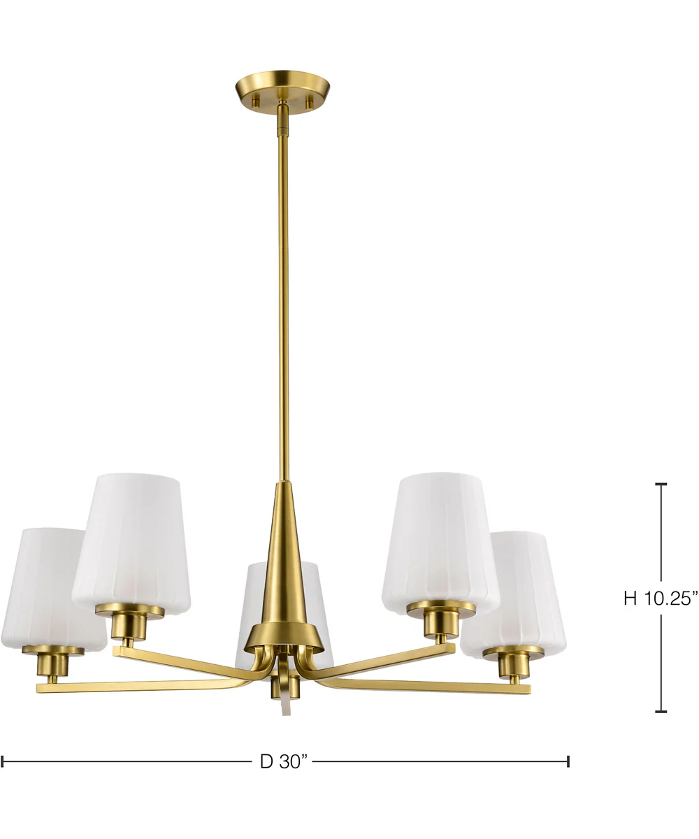 Lune 5-Light Chandelier Vintage Brass - Image 12