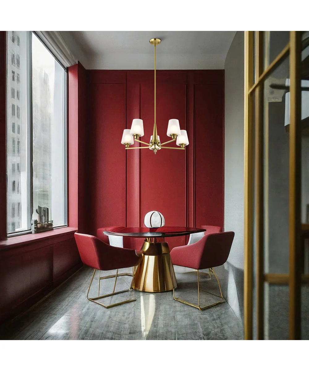 Lune 5-Light Chandelier Vintage Brass - Image 2