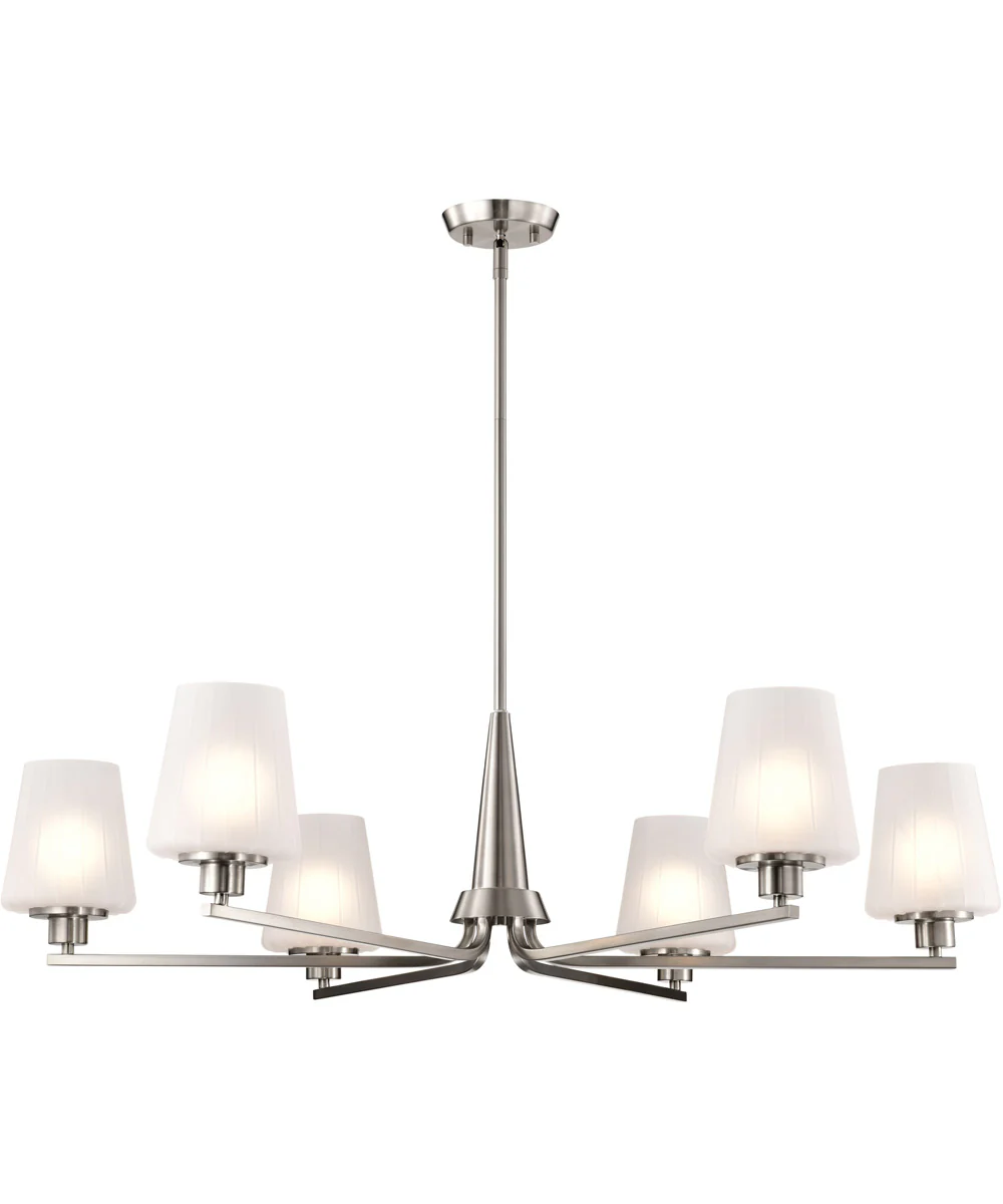 Lune 6-Light Chandelier Brushed Nickel - Image 6