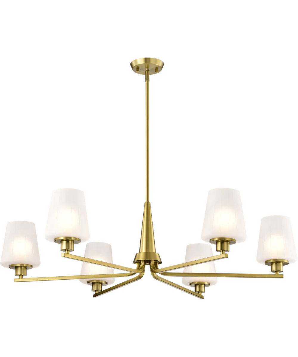 Lune 6-Light Chandelier Vintage Brass - Image 2