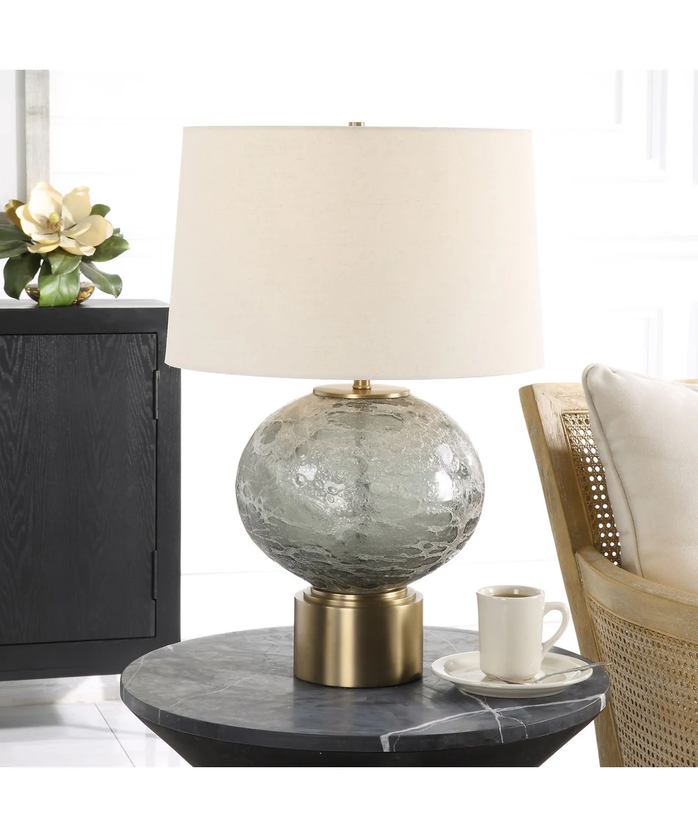 Lunia Gray Glass Table Lamp - Image 2