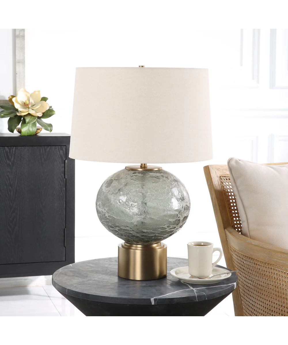 Lunia Gray Glass Table Lamp - Image 3