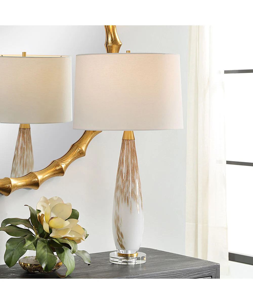 Lyra White & Gold Table Lamp - Image 2