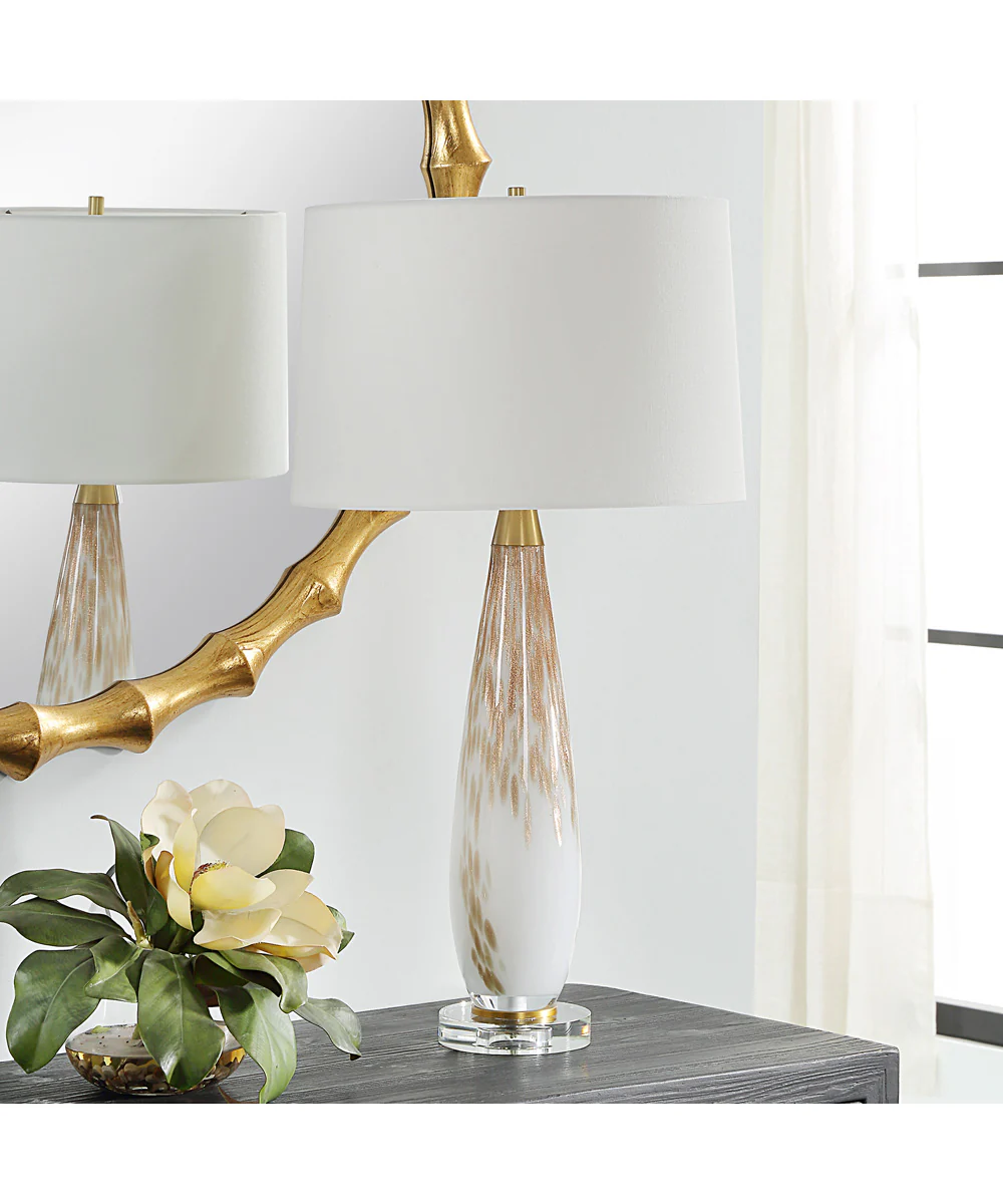 Lyra White & Gold Table Lamp - Image 3