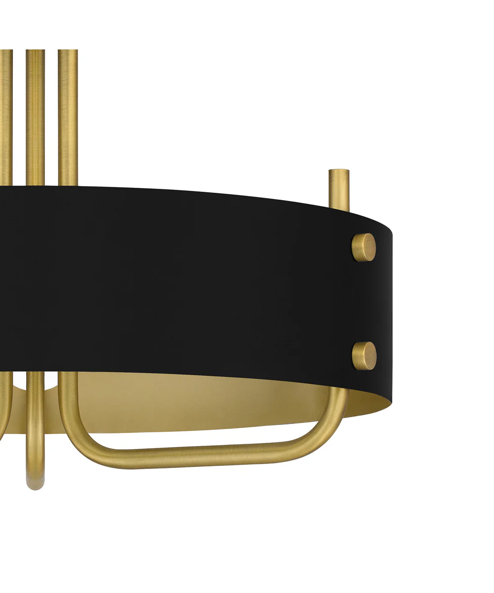 Madden Large 3-light Semi Flush Mount Aged Brass - Image 5