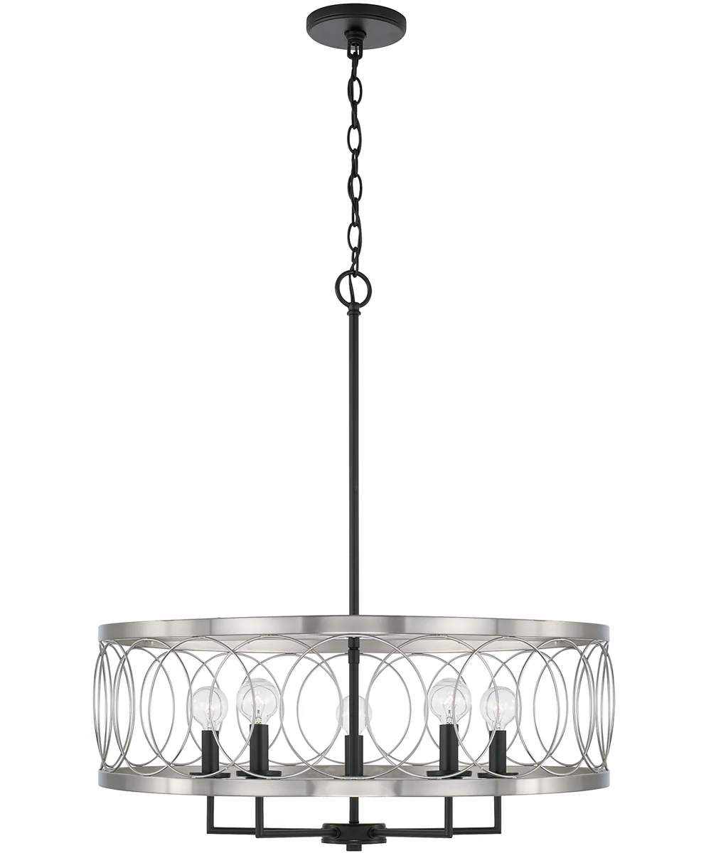 Madeline 4-Light Pendant Black Tie