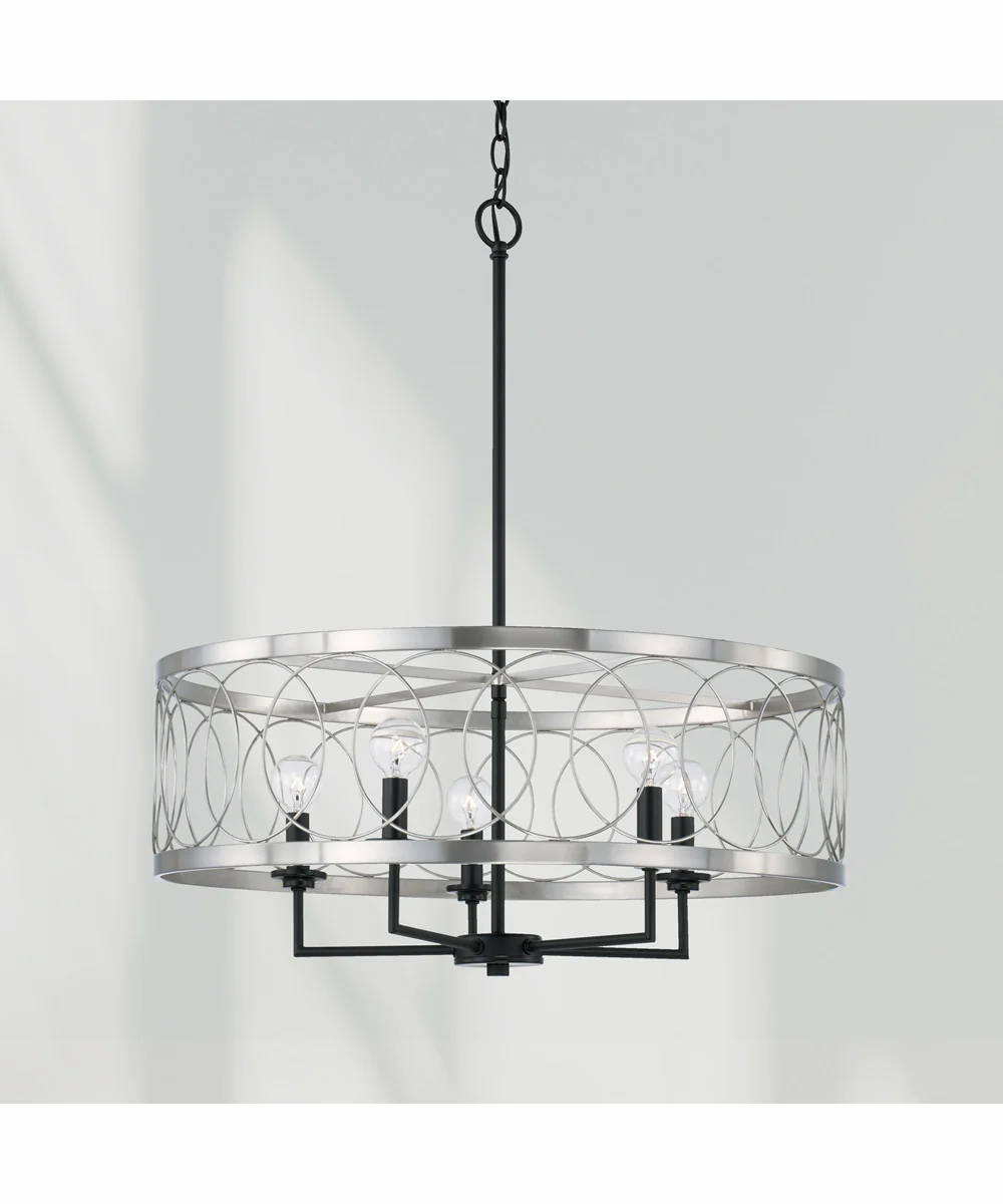 Madeline 4-Light Pendant Black Tie - Image 3