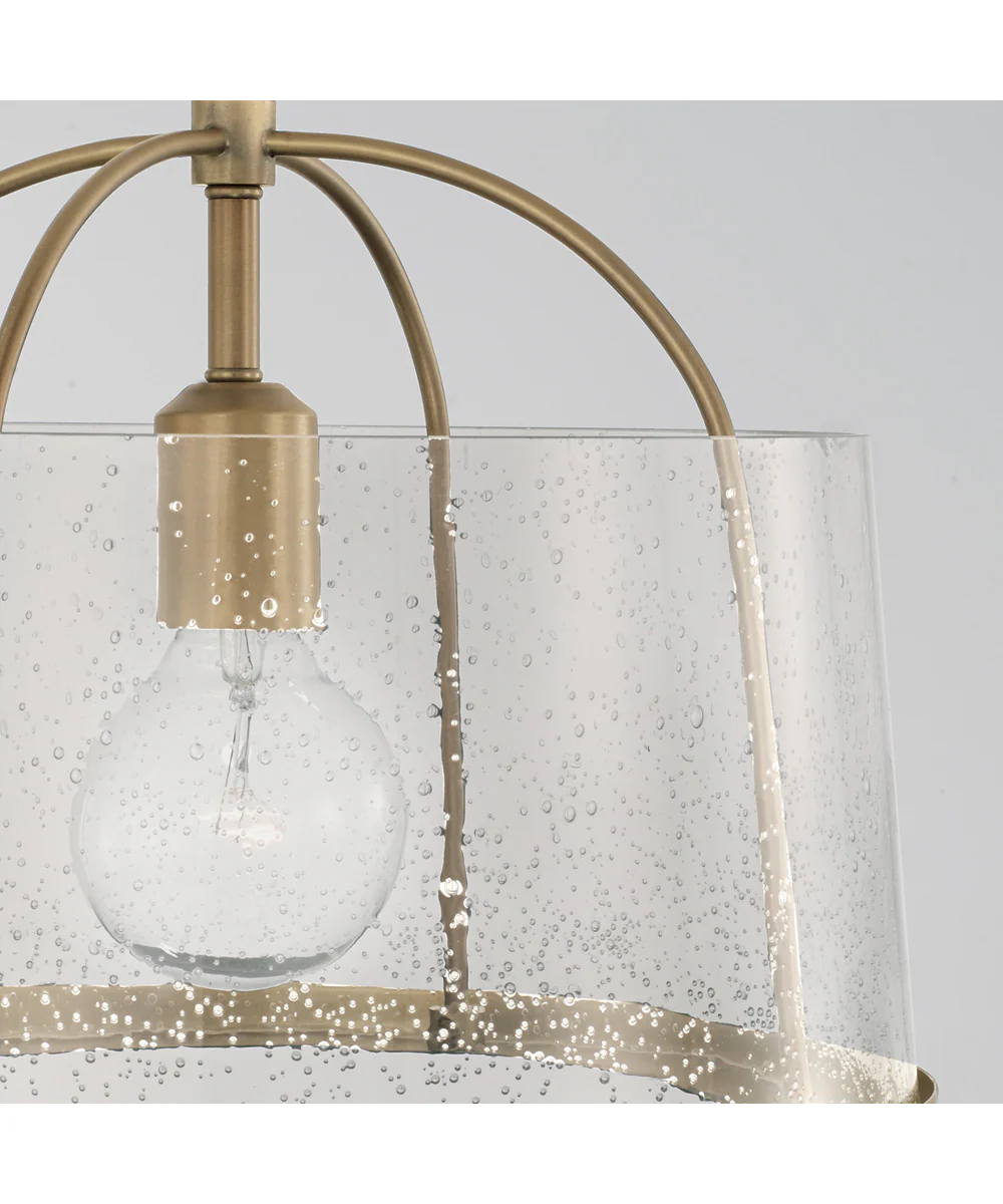 Madison 1-Light Dual-Mount Semi-Flush/Pendant Mount Aged Brass - Image 4
