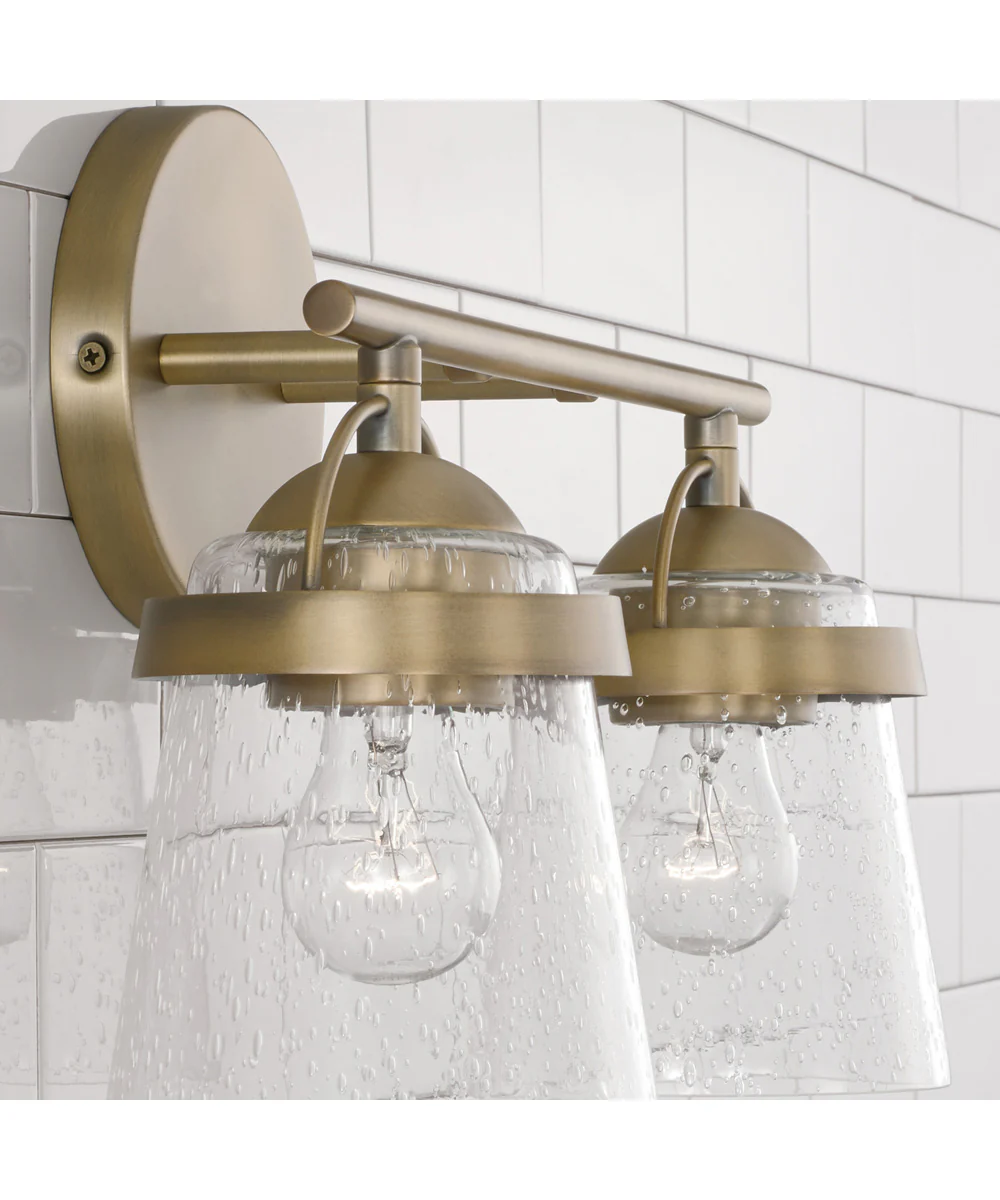 Madison 2-Light Vanity Aged Brass - Image 3