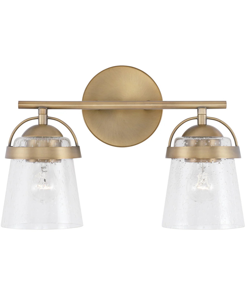 Madison 2-Light Vanity Aged Brass - Image 4