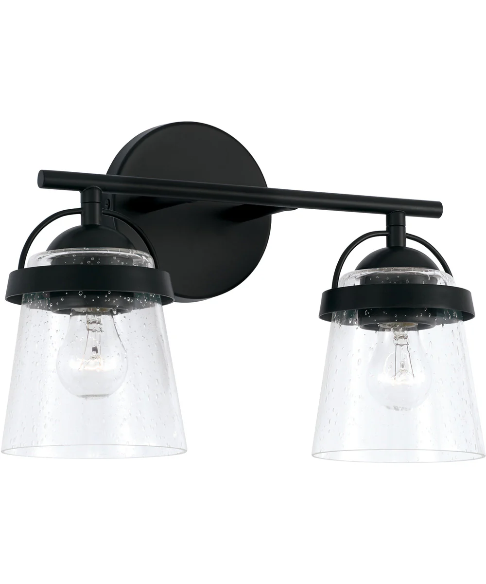 Madison 2-Light Vanity Matte Black