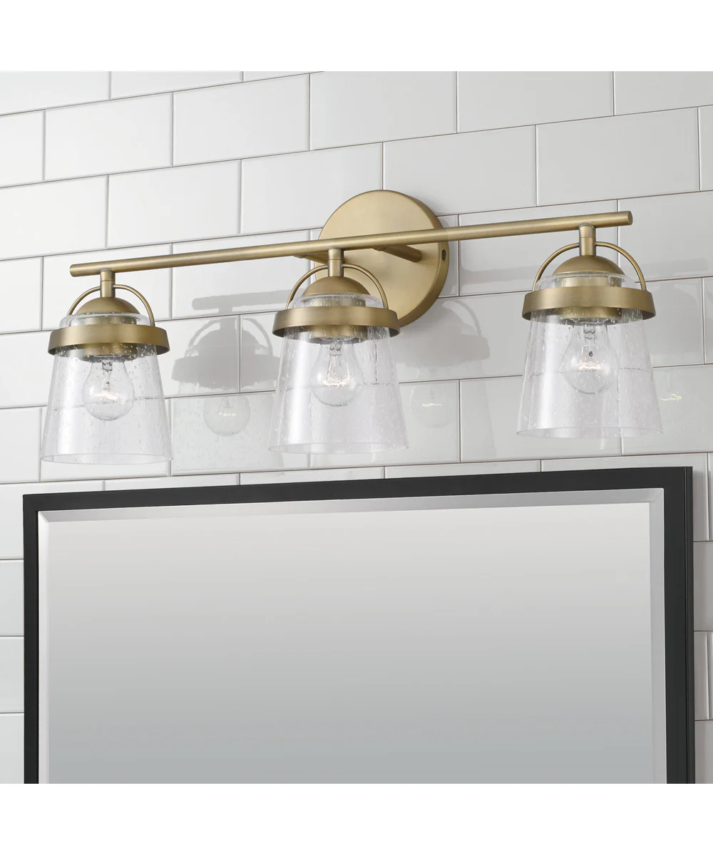 Madison 3-Light Vanity Aged Brass - Image 2