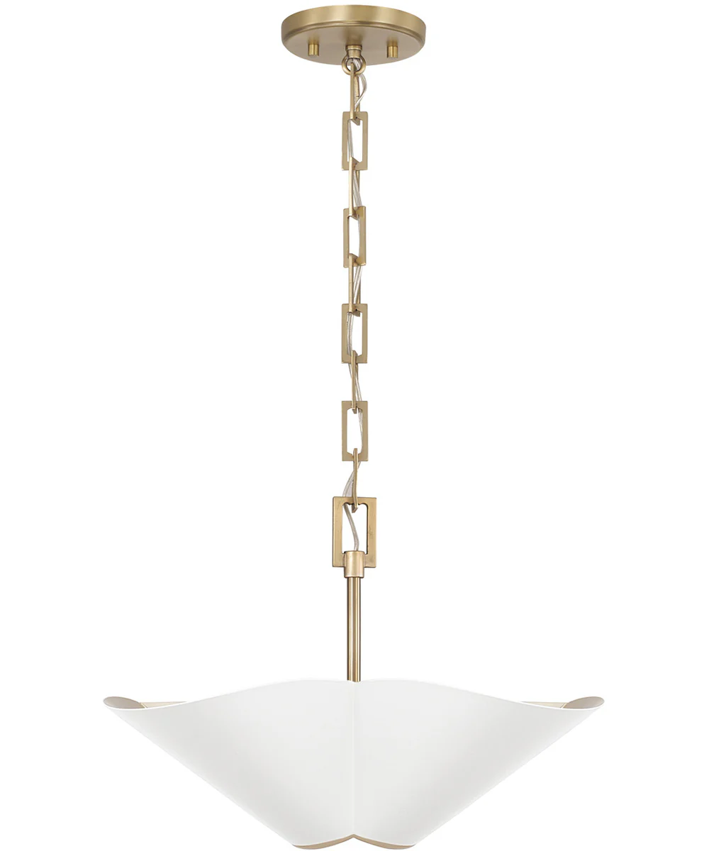 Maeve 4-Light Pendant Matte Brass and White - Image 4