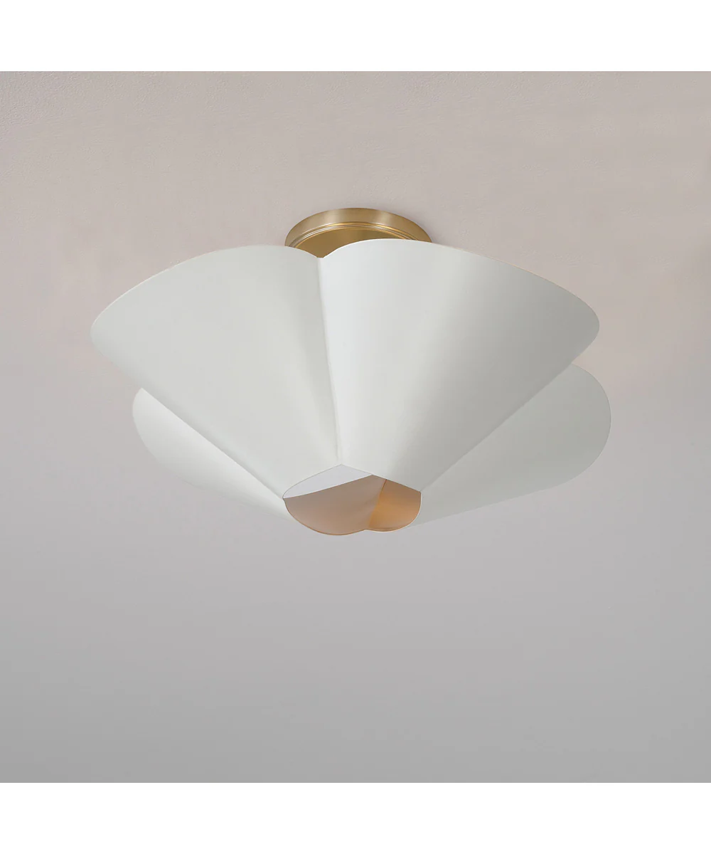 Maeve 4-Light Pendant Matte Brass and White - Image 6