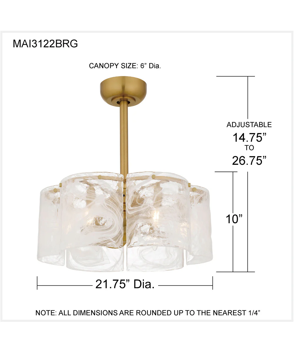 Maisie 6-light Fandelier Brushed Gold - Image 4