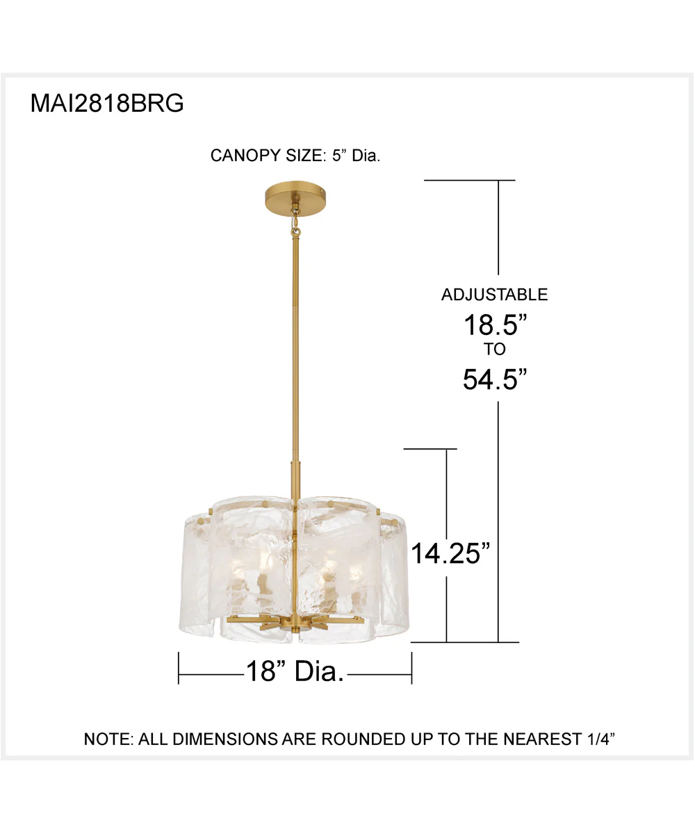 Maisie 6-light Pendant Brushed Gold - Image 3