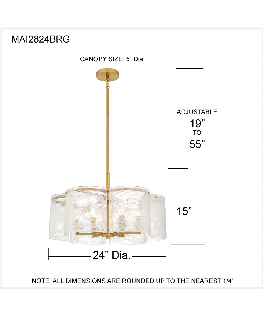 Maisie 6-light Pendant Brushed Gold - Image 4
