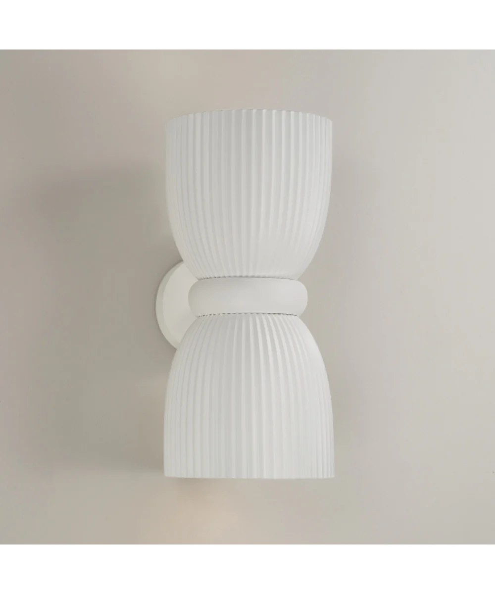 Mallory 2-Light Sconce Ceramic White - Image 2