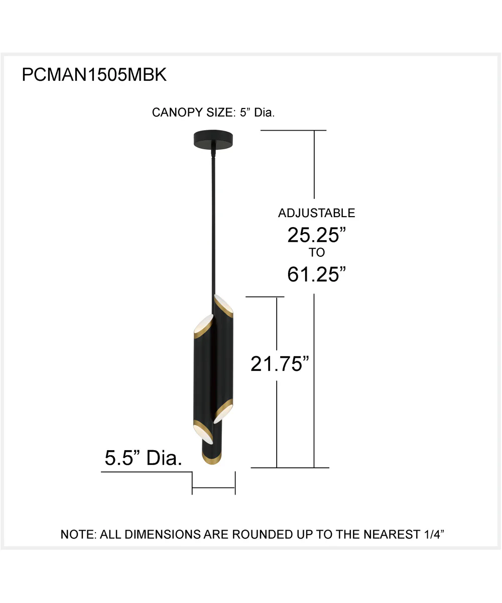 Manelis Mini Pendant Matte Black - Image 4