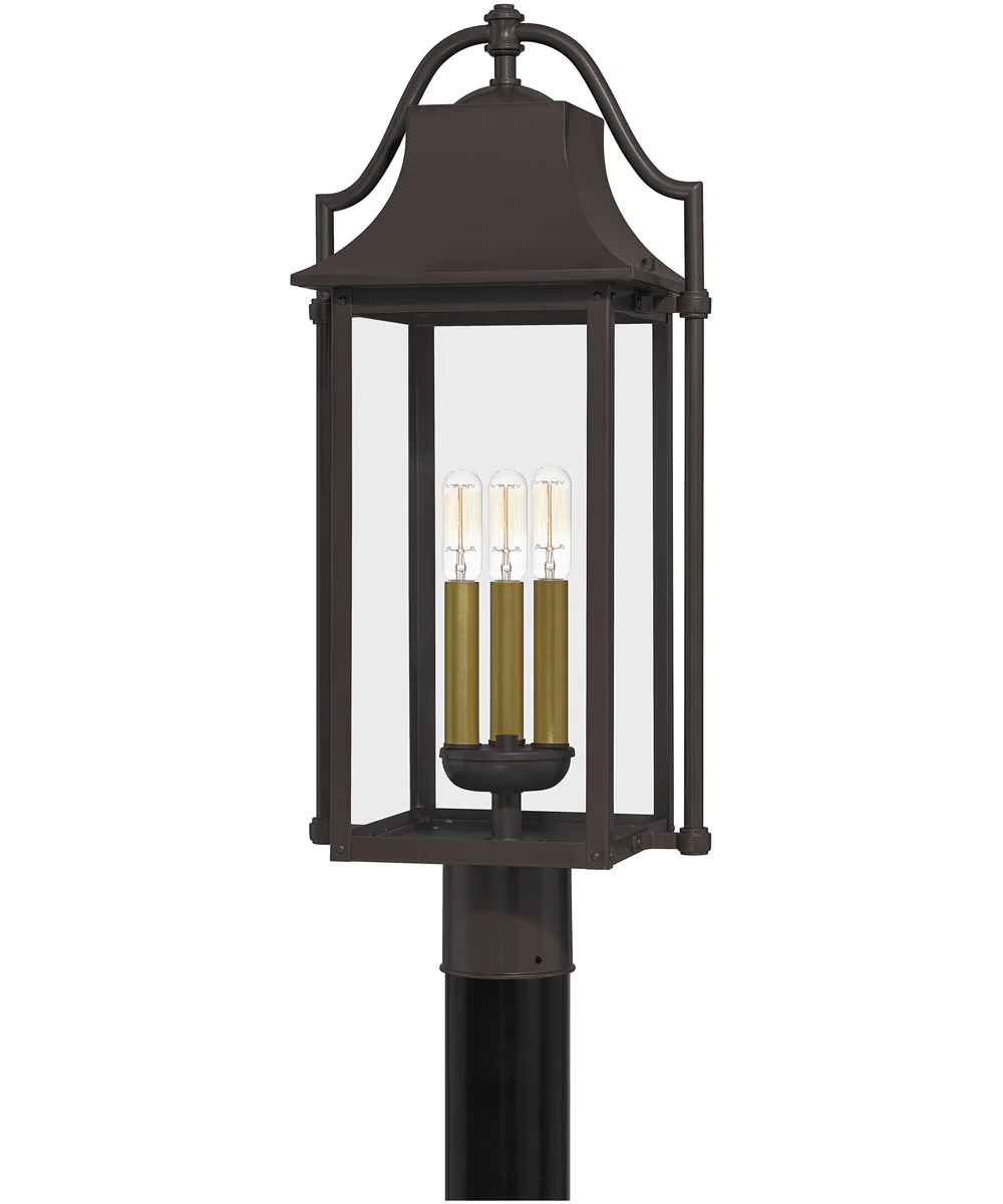 Manning Large 3-light Outdoor Post Light Coastal Armour Aluminum Western Bronze