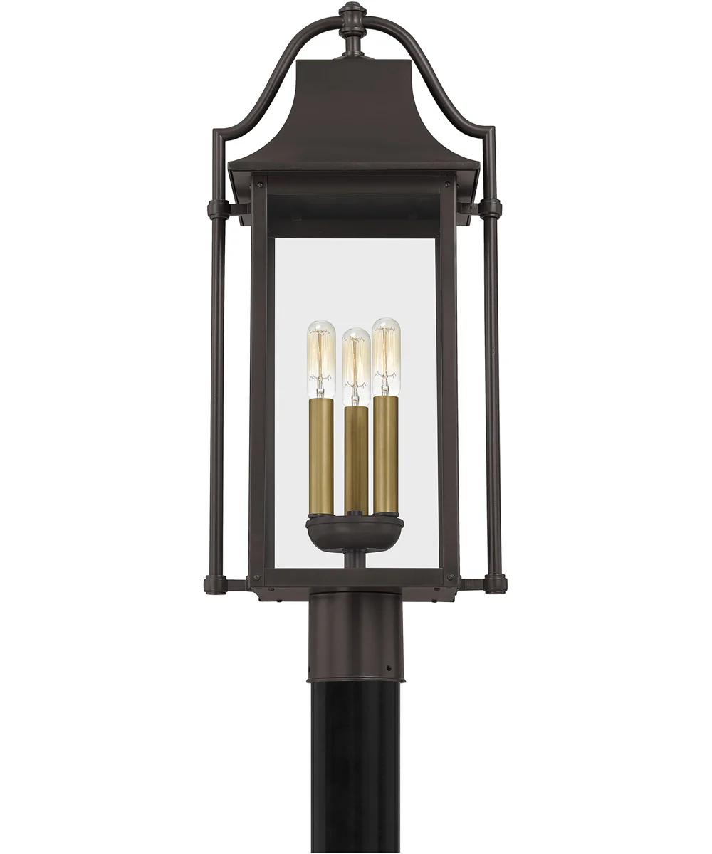 Manning Large 3-light Outdoor Post Light Coastal Armour Aluminum Western Bronze - Image 6