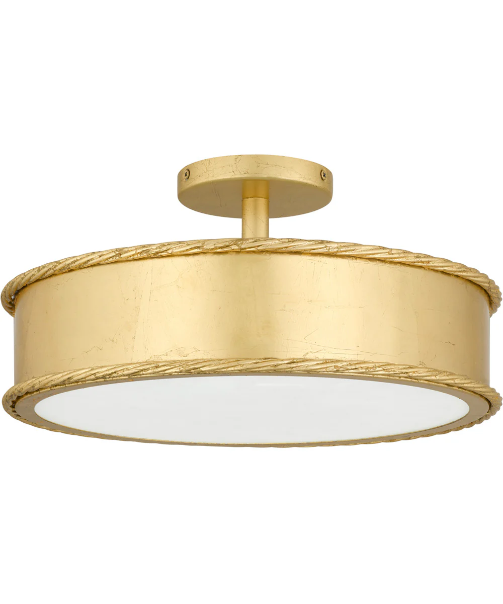 Mara 3-light Semi Flush Mount Gold Leaf - Image 5