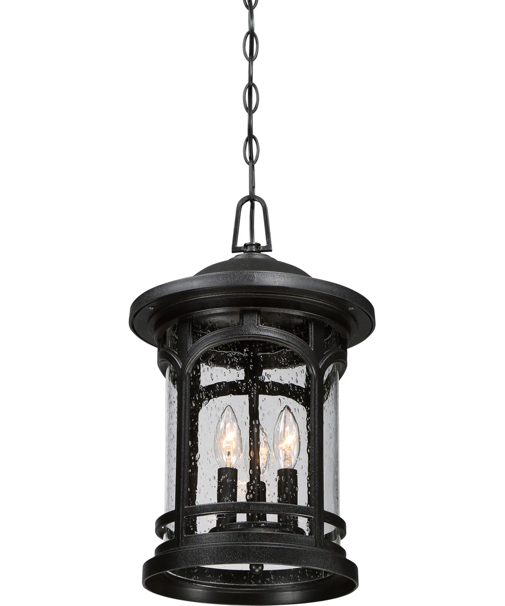 Marblehead Large 3-light Outdoor Pendant Light Coastal Armour Mystic Black - Image 4