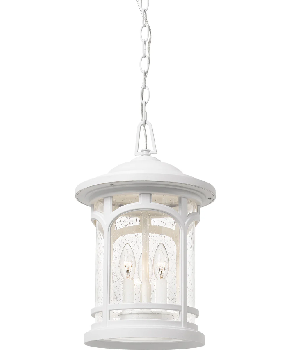 Marblehead Large 3-light Outdoor Pendant Light  Coastal Armour White Lustre - Image 5