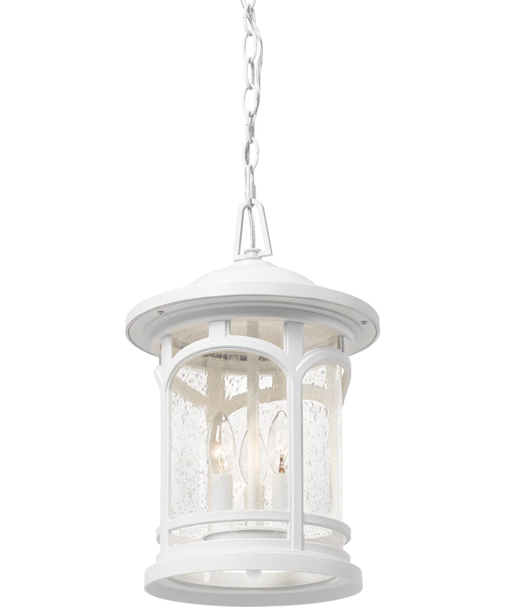 Marblehead Large 3-light Outdoor Pendant Light  Coastal Armour White Lustre - Image 6