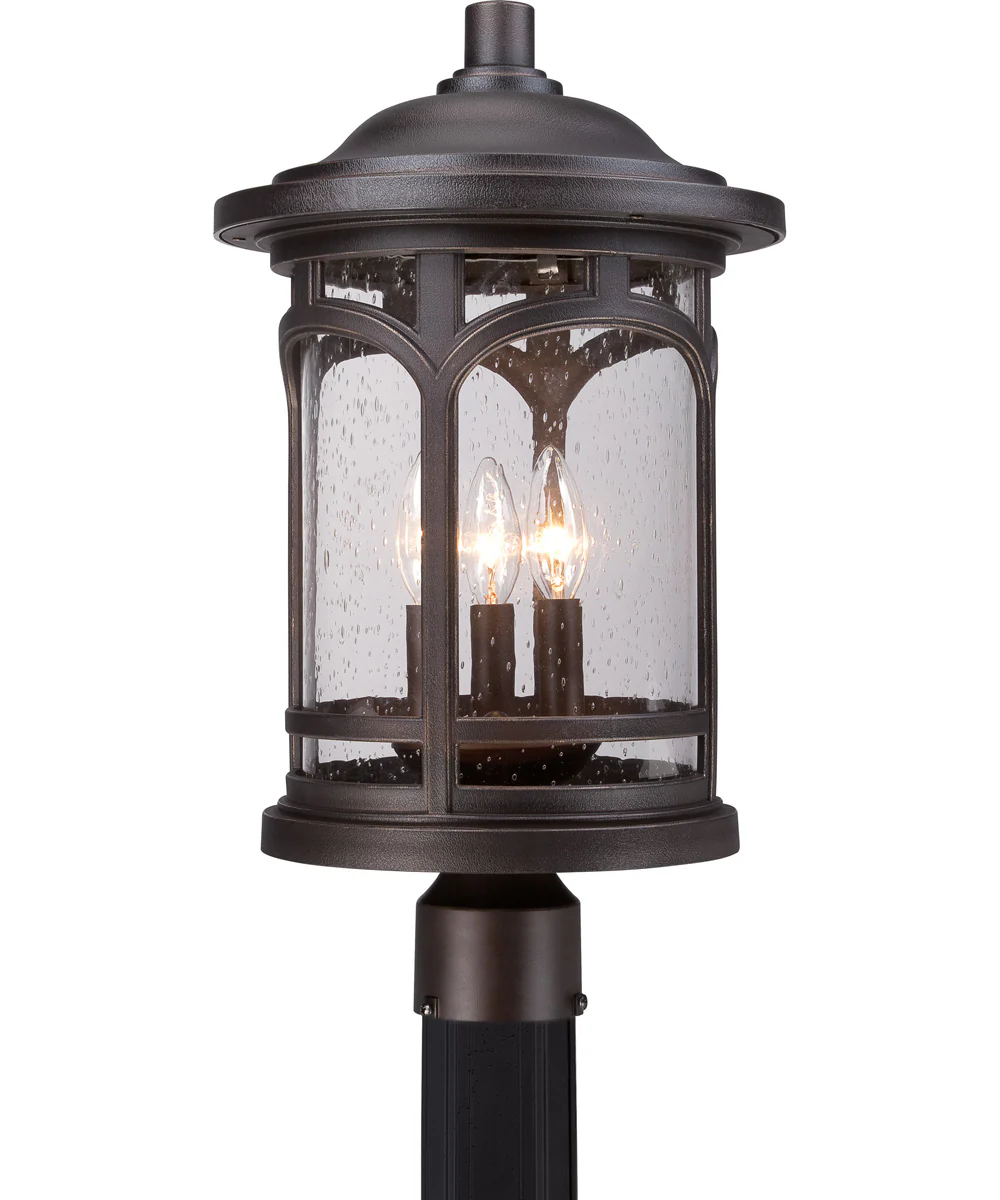 Marblehead Large 3-light Outdoor Post Light  Coastal Armour Palladian Bronze - Image 5