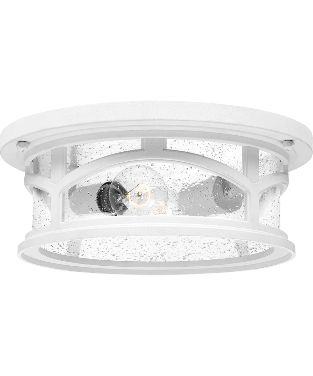 Marblehead Medium 2-light Outdoor Ceiling Light Coastal Armour White Lustre