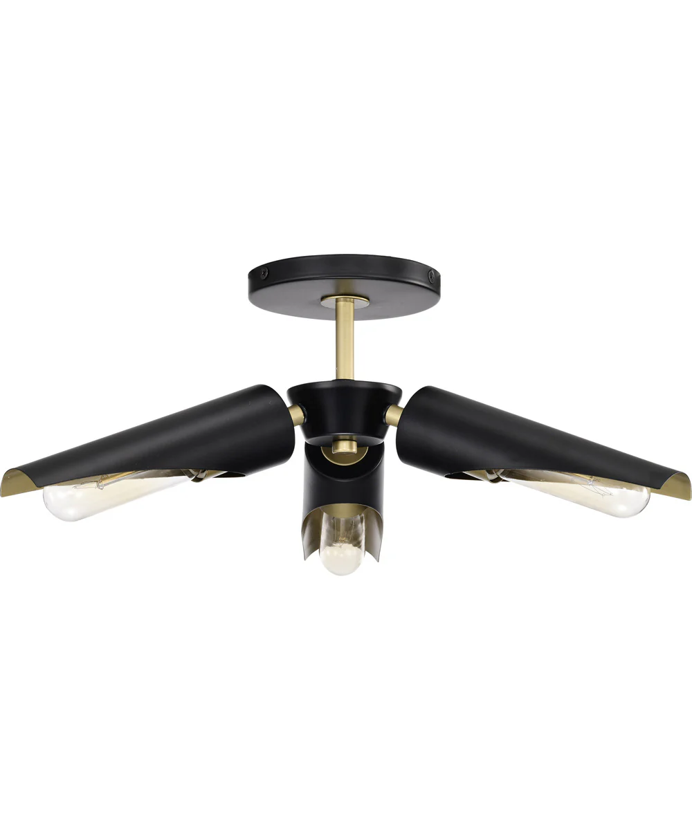 Marc 3-Light Close-to-Ceiling Matte Black - Image 3